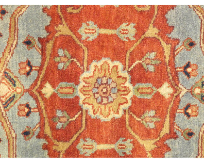 Pasargad - Serapi Collection Hand-Knotted Wool Area Rug in Rust/Navy, 96" x 122" (PB-5BN 8x10)