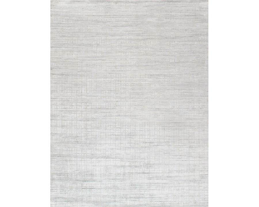 Pasargad - Slate Collection Hand-Loomed Ivory/Beige Bamboo Silk and Wool Area Rug PBFE-02