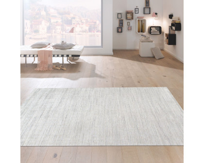 Pasargad Slate Collection Hand-Loomed Bamboo Silk/Wool Area Rug - Ivory/Beige, 144" x 180" (pbfe-02 12x15)