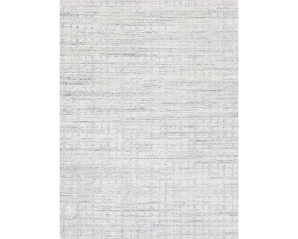 Pasargad - Slate Collection Hand-Loomed Ivory/Blue Bamboo Silk and Wool Area Rug PBFE-03