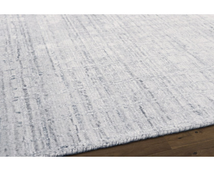 Pasargad Slate Collection Hand-Loomed Bamboo Silk/Wool Area Rug - Ivory/Blue, 144" x 180" (pbfe-03 12x15)