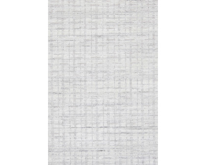 Pasargad Slate Collection Hand-Loomed Ivory/Silver Bamboo Silk and Wool Area Rug (PBFE-04 9X12) - 108'' x 144''