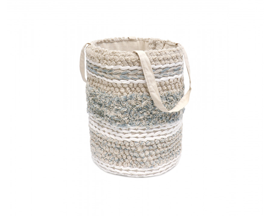 Pasargad Grand Canyon Small Basket - Beige/White, Cotton