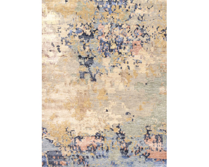 Pasargad Modern Collection Hand-Knotted Silk/Wool Area Rug - Beige/Blue, 121" x 167" (PBSH-62 10x14)