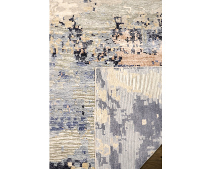 Pasargad Modern Collection Hand-Knotted Silk/Wool Area Rug - Beige/Blue, 121" x 167" (PBSH-62 10x14)