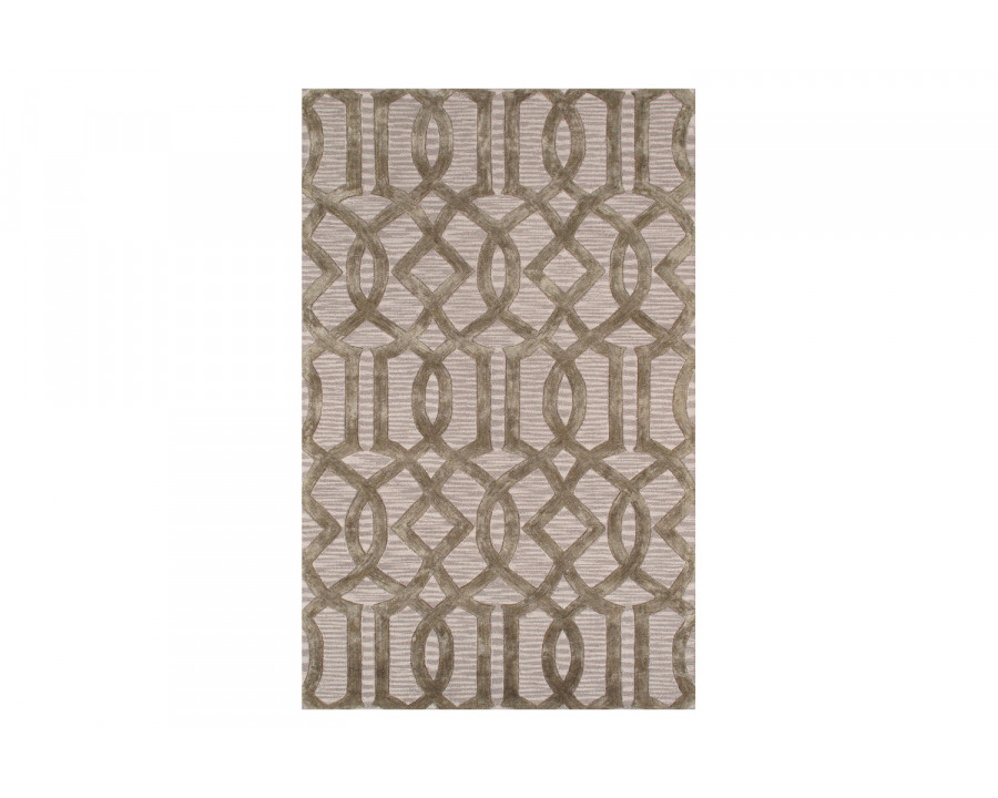 Pasargad - Transitional Collection Hand-Tufted Silk and Wool Area Rug 60'' x 96'' (PBW-765BGE 5X8)