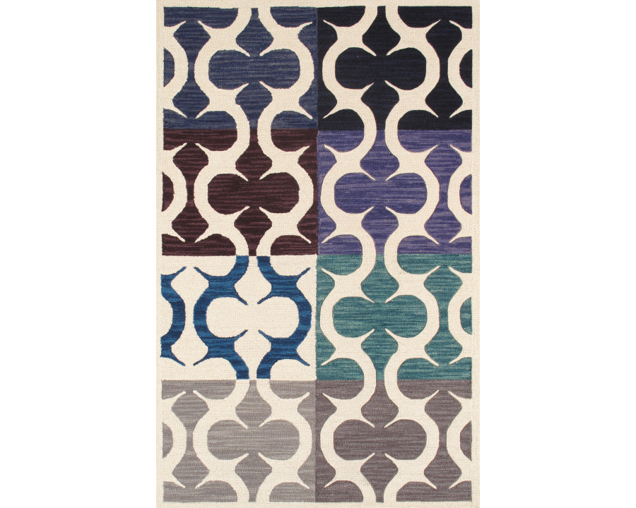 Pasargad - Transitiona Collection Hand-Tufted Lamb's Wool Area Rug in Multi, 60" x 96" (PBW-786CHART 5X8)