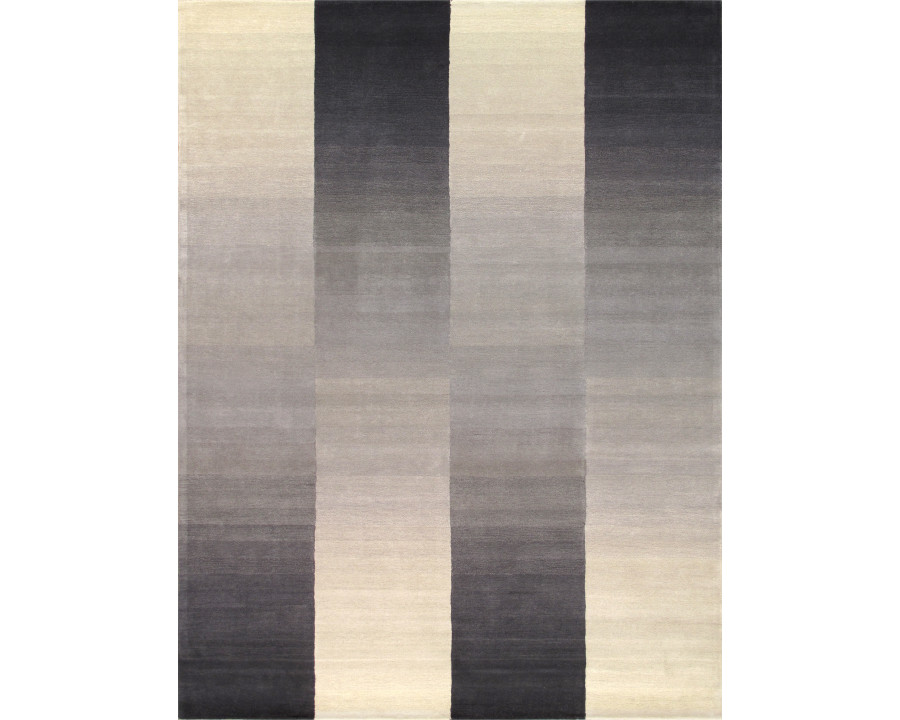 Pasargad Rodeo Collection Hand-Tufted Bamboo Silk/Wool Area Rug - Silver/Ivory, 60" x 96" (pcc-01 5x8)