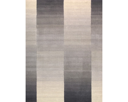 Pasargad Rodeo Collection Hand-Tufted Bamboo Silk/Wool Area Rug - Silver/Ivory, 60" x 96" (pcc-01 5x8)