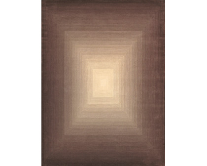 Pasargad - Rodeo Collection Hand-Tufted Brown/Ivory Bamboo Silk and Wool Area Rug PCC-03