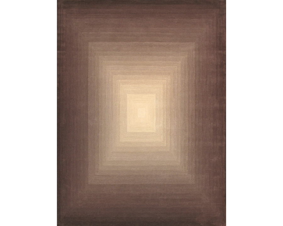 Pasargad Rodeo Collection Hand-Tufted Bamboo Silk/Wool Area Rug - Brown/Ivory, 93" x 117" (PCC-03 8X10)