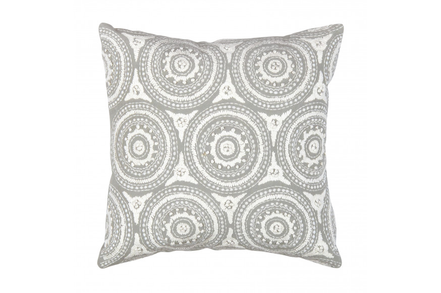 Pasargad™ Naples Rectangular Pattern 1 Pillow - Gray/Ivory, Cotton/Bamboo Silk