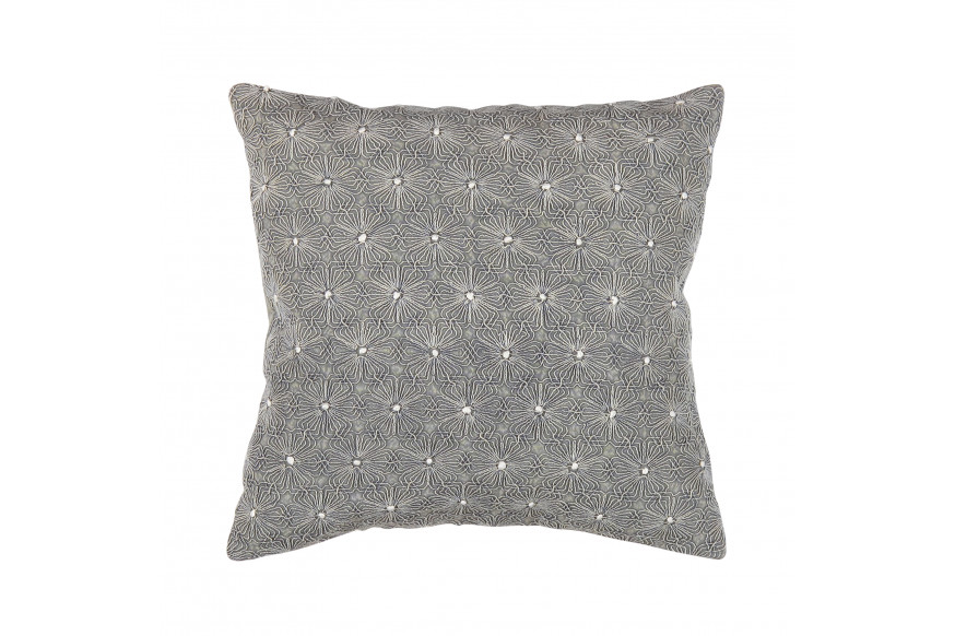 Pasargad™ Naples Rectangular Pattern 2 Pillow - Gray/Ivory, Cotton/Bamboo Silk