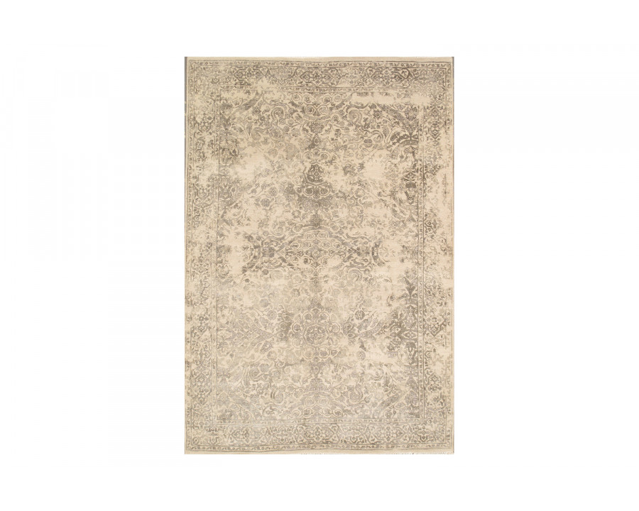 Pasargad - Transitiona Collection Hand-Knotted Silk and Wool Area Rug 49'' x 72'' (PCE-1309BGE 4X6)