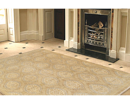 Pasargad - Ottoman Collection Hand-Knotted Lamb's Wool Area Rug 98'' x 121'' (PCH-3 BEIGE 8X10)