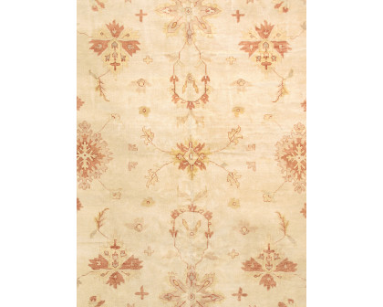 Pasargad - Oushak Collection Hand-Knotted Lamb's Wool Area Rug in Ivory, 141" x 179" (PD-1324 12X15)