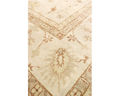 Pasargad - Oushak Collection Hand-Knotted Lamb's Wool Area Rug in Ivory, 141" x 179" (PD-1324 12X15)