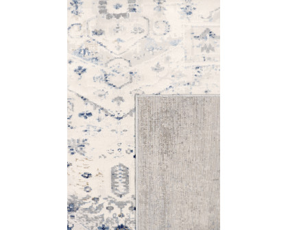 Pasargad Efes Collection Power Loom Polypropylene/Polyester Area Rug - L. Gray/L. Blue, 114" x 162" (pd-169b 10x14)