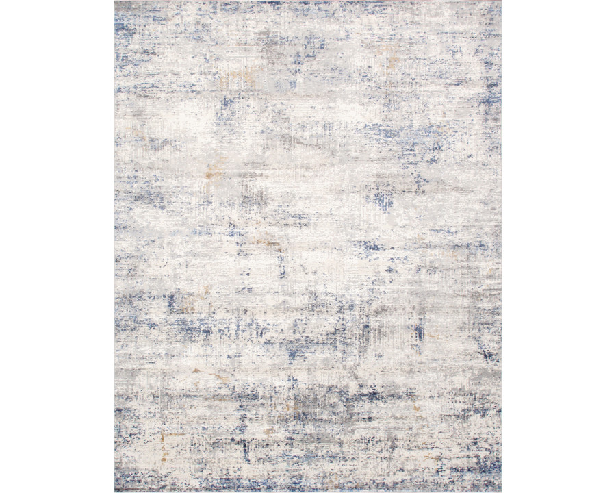 Pasargad Efes Collection Power Loom Polypropylene/Polyester Area Rug - L. Gray/L. Blue, 114" x 162" (pd-171b 10x14)