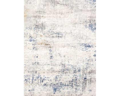 Pasargad Efes Collection Power Loom Polypropylene/Polyester Area Rug - L. Gray/L. Blue, 114" x 162" (pd-171b 10x14)