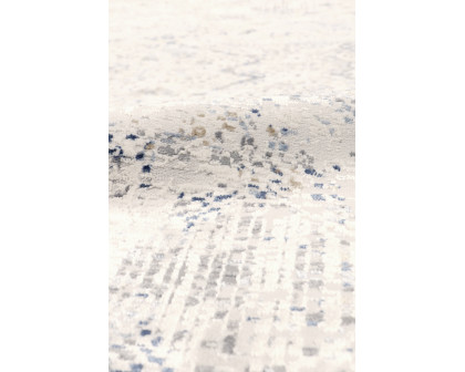 Pasargad Efes Collection Power Loom Polypropylene/Polyester Area Rug - L. Gray/L. Blue, 114" x 162" (pd-189b 10x14)