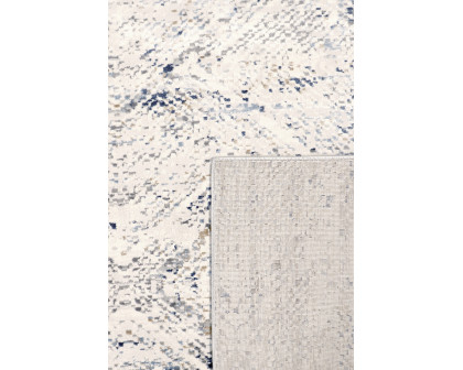 Pasargad Efes Collection Power Loom Polypropylene/Polyester Area Rug - L. Gray/L. Blue, 114" x 162" (pd-189b 10x14)