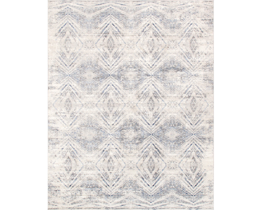 Pasargad Efes Collection Power Loom Polypropylene/Polyester Area Rug - L. Gray/L. Blue, 114" x 162" (pd-193b 10x14)