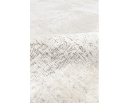 Pasargad - Amari Collection Hand-Loomed Bamboo Silk/Wool Area Rug in Ivory/Beige, 64" x 92" (PDC-133 5x8)