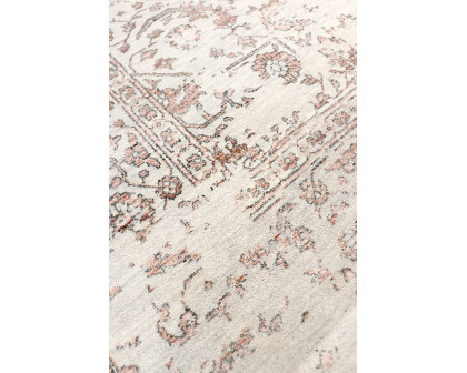 Pasargad - Transitional Collection Hand-Knotted Bamboo Silk/Wool Area Rug in Silver/Copper, 97" x 119" (pdc-2498 8x10)