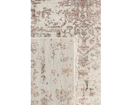 Pasargad - Transitional Collection Hand-Knotted Bamboo Silk/Wool Area Rug in Silver/Copper, 97" x 119" (pdc-2498 8x10)