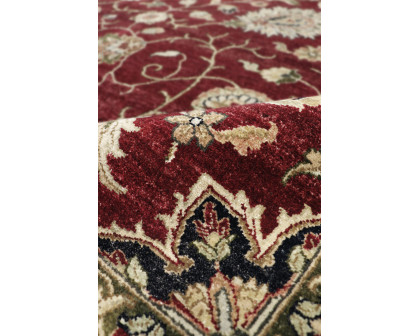 Pasargad - Agra Collection Hand-Knotted Lamb's Wool Area Rug in Red/Beige, 116" x 159" (PDC-504 10X13)