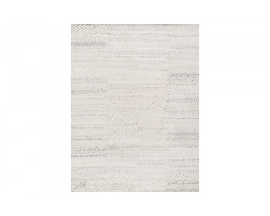 Pasargad Vogue Collection Hand-Knotted Ivory/Silver Wool Area Rug (PDR-2 10X14) - 120'' x 166''