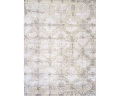 Pasargad - Shibori Collection Hand-Loomed Ivory/L. Gold Bamboo Silk and Wool Area Rug PEL-14