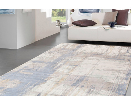 Pasargad Modern Collection Hand-Loomed Bamboo Silk and Wool Area Rug 96'' x 120'' (PEL-17 8X10)