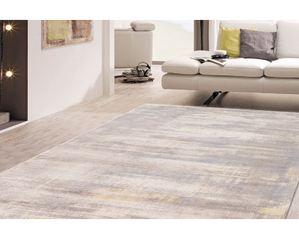 Pasargad Modern Collection Handloom Ivory Bamboo Silk and Wool Area Rug (PEL-46 10X14) - 120'' x 168''