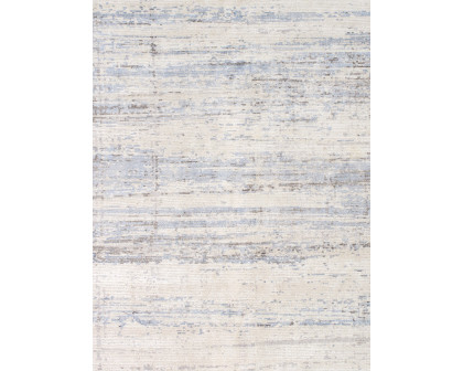 Pasargad - Modern Collection Hand-Loomed Bamboo Silk/Wool Area Rug in Silver/Blue, 144" x 180" (pel-47 12x15)