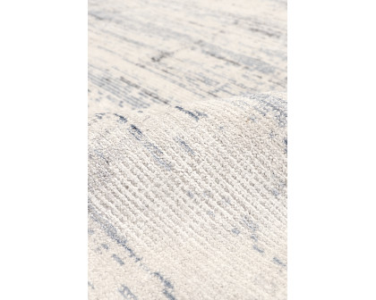 Pasargad - Modern Collection Hand-Loomed Bamboo Silk/Wool Area Rug in Silver/Blue, 144" x 180" (pel-47 12x15)