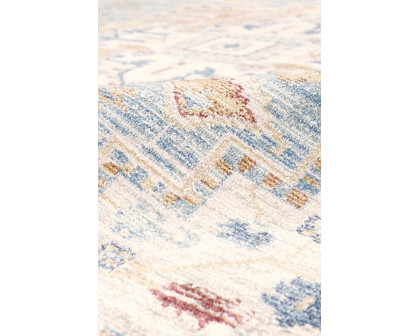 Pasargad Heritage Collection Power Loom Polypropylene/Polyester Area Rug - L. Blue/Ivory, 48" x 72" (pfh-02 4x6)