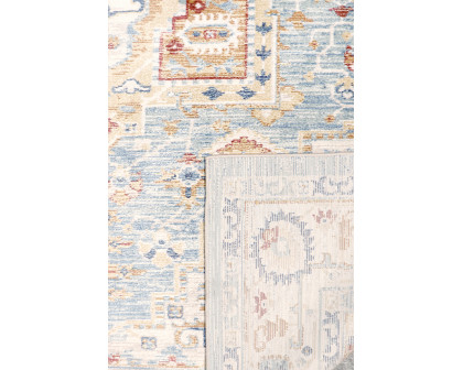 Pasargad Heritage Collection Power Loom Polypropylene/Polyester Area Rug - L. Blue/Ivory, 48" x 72" (pfh-02 4x6)