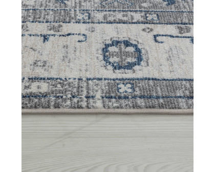 Pasargad Heritage Collection Power Loom Polypropylene/Polyester Area Rug - Gray/Ivory, 144" x 180" (pfh-02G 12x15)