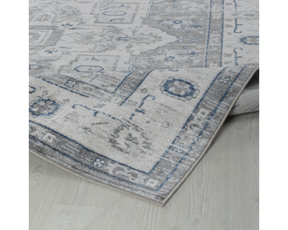 Pasargad Heritage Collection Power Loom Polypropylene/Polyester Area Rug - Gray/Ivory, 144" x 180" (pfh-02G 12x15)