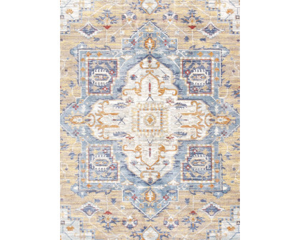 Pasargad - Heritage Collection Power Loom Polypropylene/Polyester Area Rug in Gold/Ivory, 120" x 168" (PFH-02GLD 10x14)