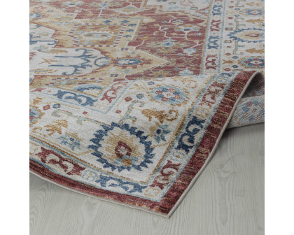 Pasargad Heritage Collection Power Loom Polypropylene/Polyester Area Rug - Rust/Ivory, 120" x 168" (pfh-02R 10x14)