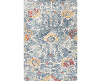 Pasargad Heritage Collection Power Loom L.Blue and Beige Area Rug (PFH-04 2.06X10) - 30'' x 120''