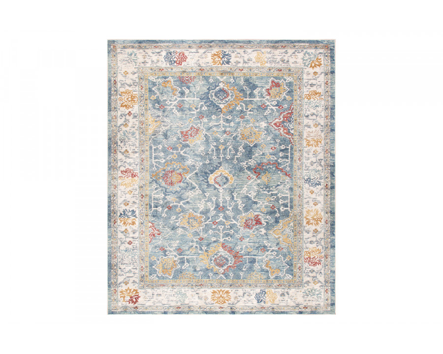 Pasargad Heritage Collection Power Loom L.Blue and Beige Area Rug (PFH-04 3X5) - 36'' x 60''