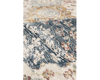 Pasargad Heritage Collection Power Loom Polypropylene/Polyester Area Rug - L. Blue/Multi, 72" x 72" (pfh-07 6xsqr)