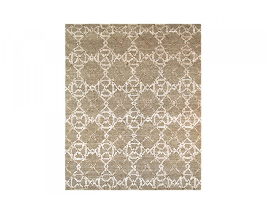 Pasargad - Modern Collection Hand-Knotted Silk and Wool Area Rug 97'' x 121'' (PG-02-1 8X10)