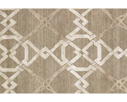 Pasargad - Modern Collection Hand-Knotted Silk and Wool Area Rug 97'' x 121'' (PG-02-1 8X10)