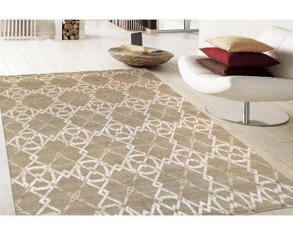 Pasargad - Modern Collection Hand-Knotted Silk and Wool Area Rug 97'' x 121'' (PG-02-1 8X10)