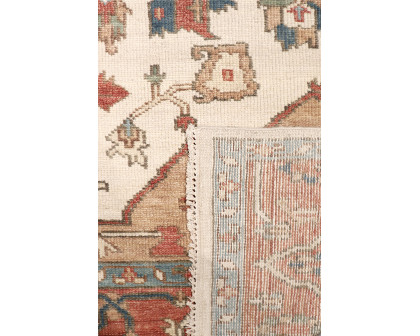 Pasargad - Serapi Collection Hand-Knotted Wool Area Rug in Ivory/Rust, 106" x 141" (PH-04 9x12)